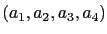 $ (a_1,a_2,a_3,a_4)$