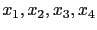 $ x_1,x_2,x_3,x_4$